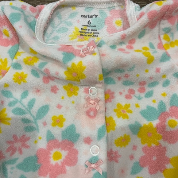 Girls Carters pajama bundle 6 month/OS pajama bundle 3 pairs pajamas - Picture 7 of 9